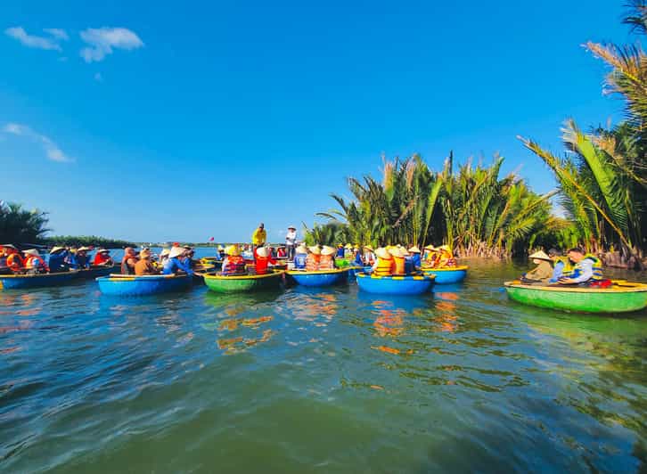 COCONUT FOREST (BAMBO BASKET BOAT) – HOIAN - BOAT RIDE – DROP FLOWER LANTERN Group tour <14 pax, Pickup from Danang 19 1725066681236146