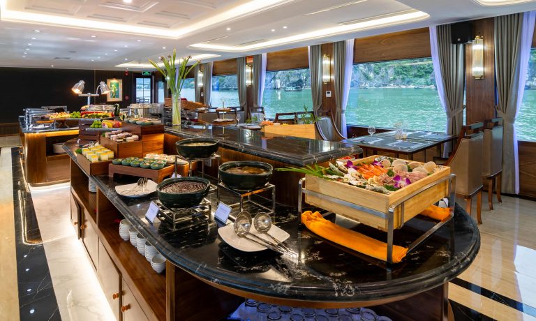 Day Cruise Ha Long Bay with Canapé Party and Live Music Band on the Sundeck 30 1st_restaurant